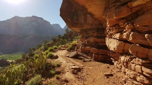 View of rock formations