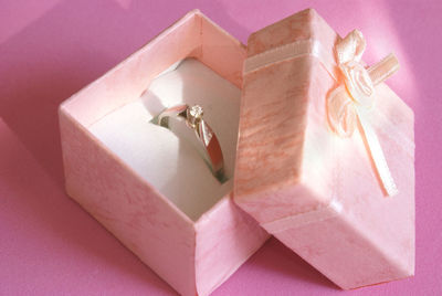 Close-up of paper box