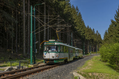 Train on railroad track