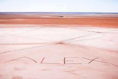 Scenic view of desert against sky