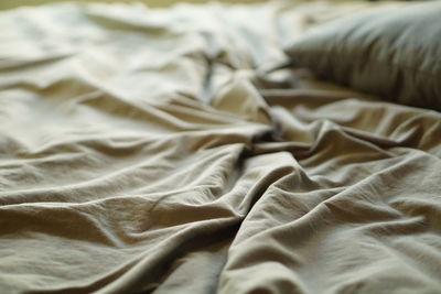 Pillow on bed at home