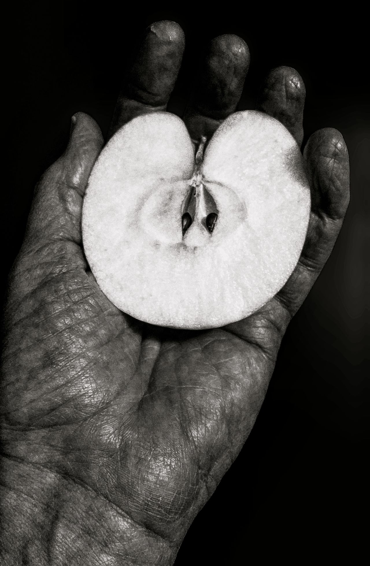 Apple in hand