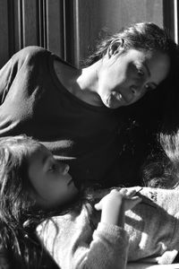 Portrait of mother and daughter