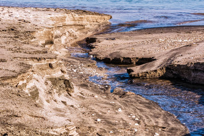 Scenic view of rocks in water