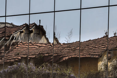 Panoramic view of built structure against clear sky