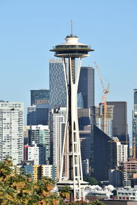 Low angle view of buildings in city