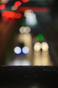 Defocused image of illuminated lights