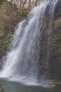 Scenic view of waterfall