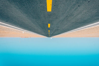 Road against blue sky