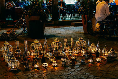 Table for sale in market stall