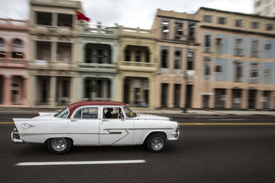 Cars on street in city