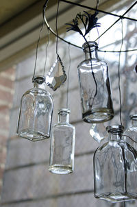 Close-up of light bulb hanging