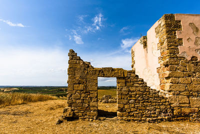 House ruins on the sicilian hills of selinunte in trapani sicily italy