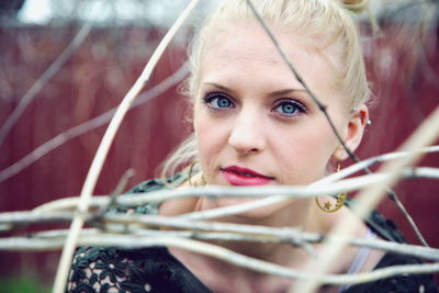 Close-up portrait of young woman