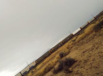 Low angle view of building against clear sky