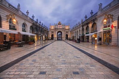 Street amidst buildings in city