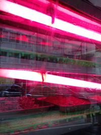 Blurred motion of train at night