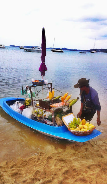 water, nautical vessel, transportation, boat, mode of transport, lifestyles, men, leisure activity, rear view, sitting, sea, moored, day, food and drink, sky, nature, full length