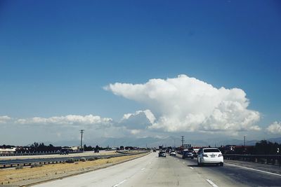 Cars on road