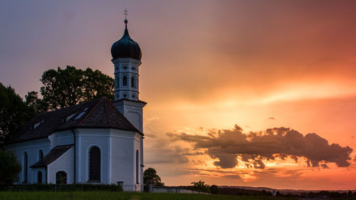 Cathedral against sky during sunset