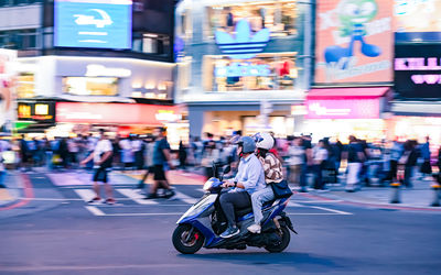 People walking on street