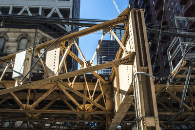 Low angle view of bridge against sky