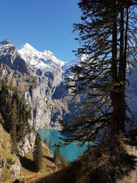 Scenic view of landscape against clear sky