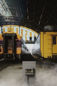 Train at railroad station