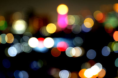 Defocused image of lights