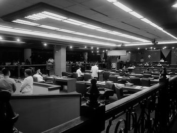 People sitting in cafe