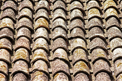 Full frame shot of roof tiles