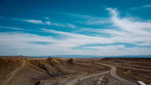 Scenic view of desert against sky