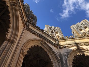 Low angle view of historical building against sky