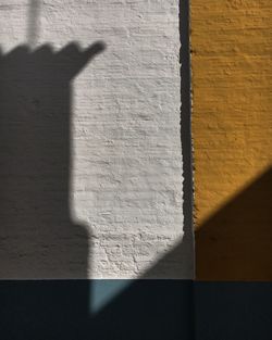 Shadow of person on wall
