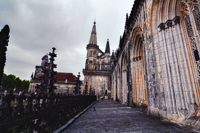 Exterior of temple building against sky