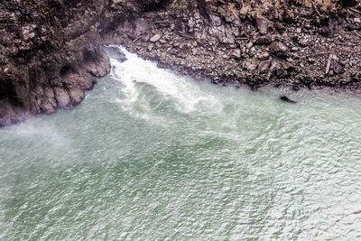 Scenic view of waterfall