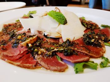 Close-up of food on plate