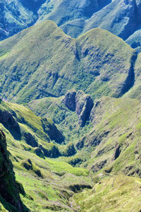 High angle view of arid landscape