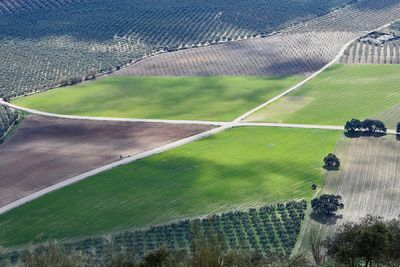 High angle view of scenic landscape