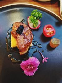 Close-up of food on table