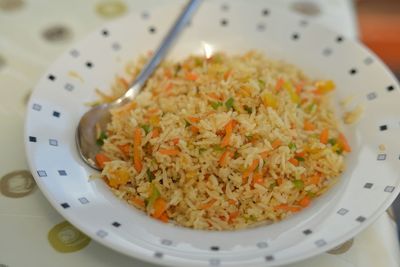 Close-up of served food