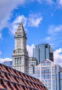 Low angle view of buildings in city