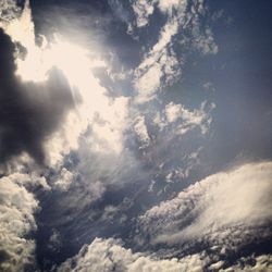 Low angle view of cloudy sky