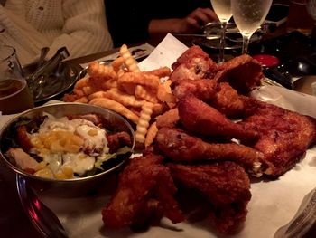 Close-up of served food