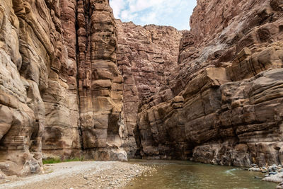 Rock formations in water