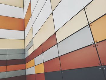 Multi colored wall in building