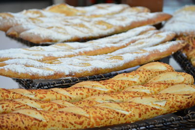 Close-up of bread on table