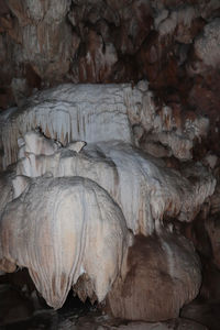 Close-up of rock in cave