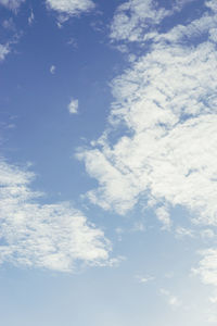 Low angle view of clouds in sky