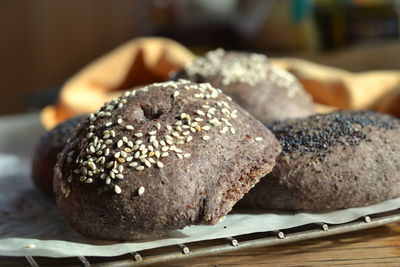 Close-up of bread on plate